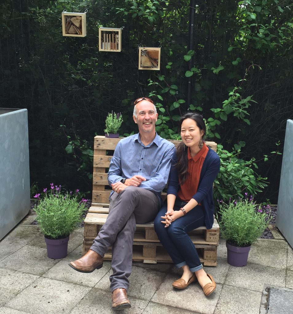 cardiff bench and insect hotel