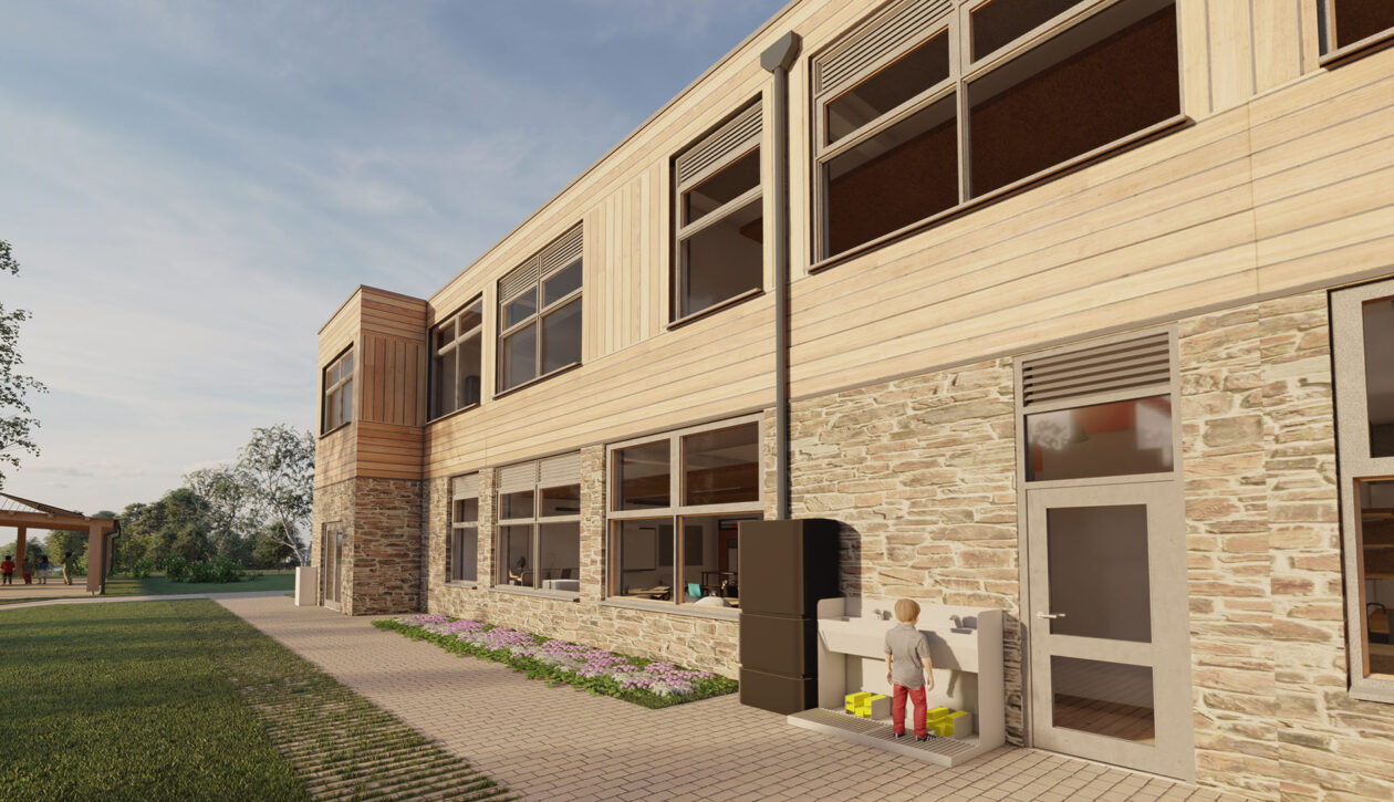 Sky Academy, local materials on a volumetric system 