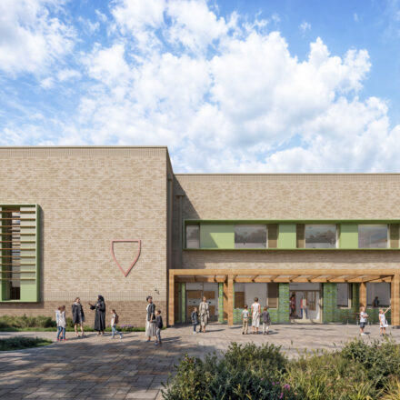 Glyncoch Entrance Visual 1 – BUFF BRICK – FINAL – NO SIGN