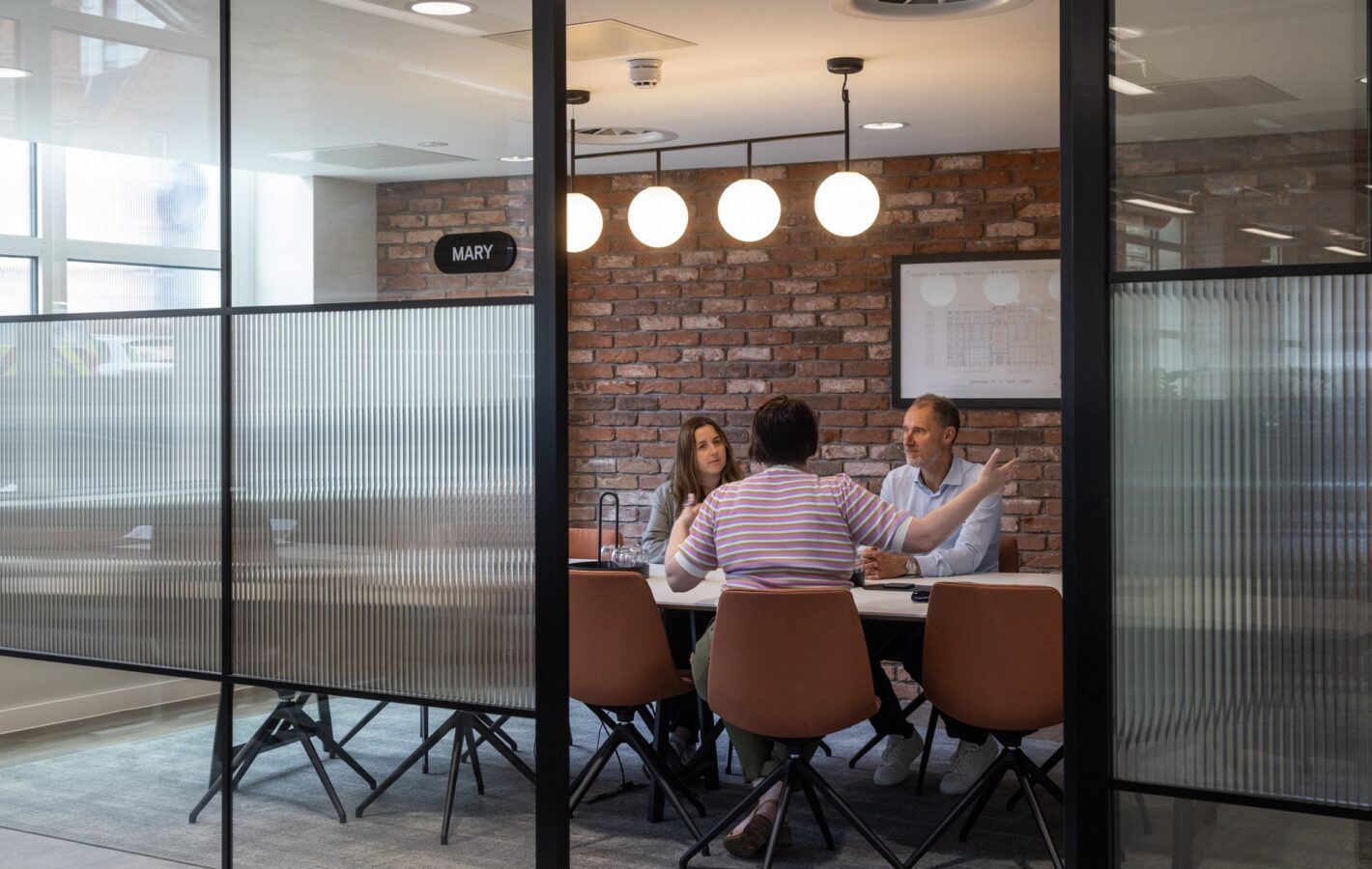 Andrew Mercer and Toni Riddiford in conversation with occupier, The Crown Estate.